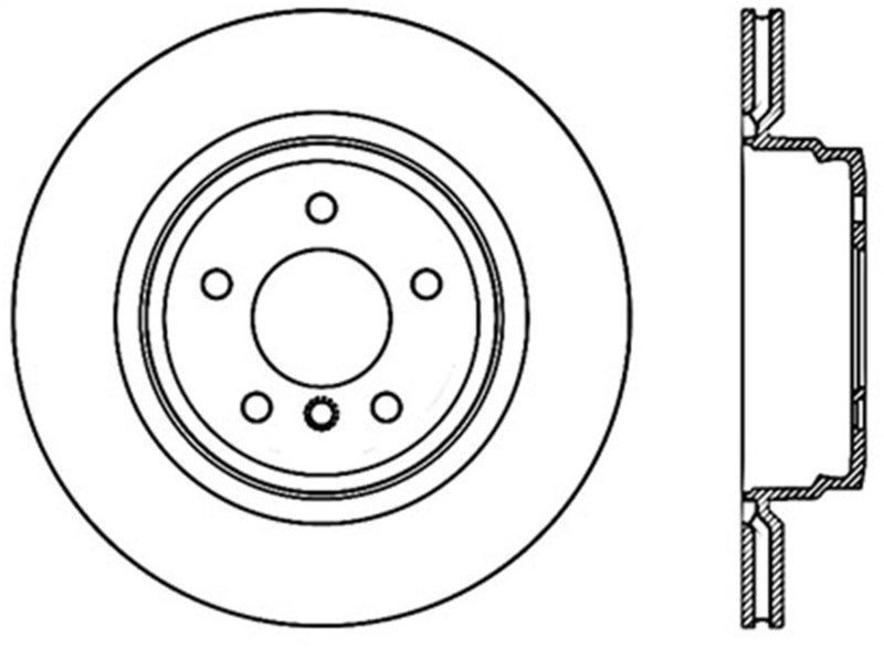 Rotor arrière gauche percé en croix StopTech 07-10 pour BMW 335i