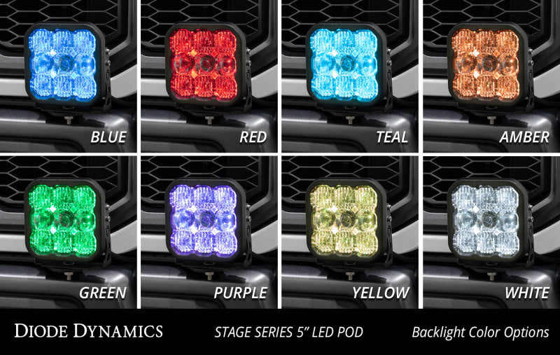 Kit d'éclairage à LED pour pare-chocs Ford Raptor SS5 17-20 de Diode Dynamics - Combo Pro jaune