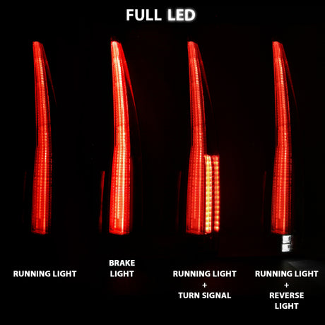 Feux arrière à LED ANZO 2007-2014 Chevrolet TahOE Rouge/Clair