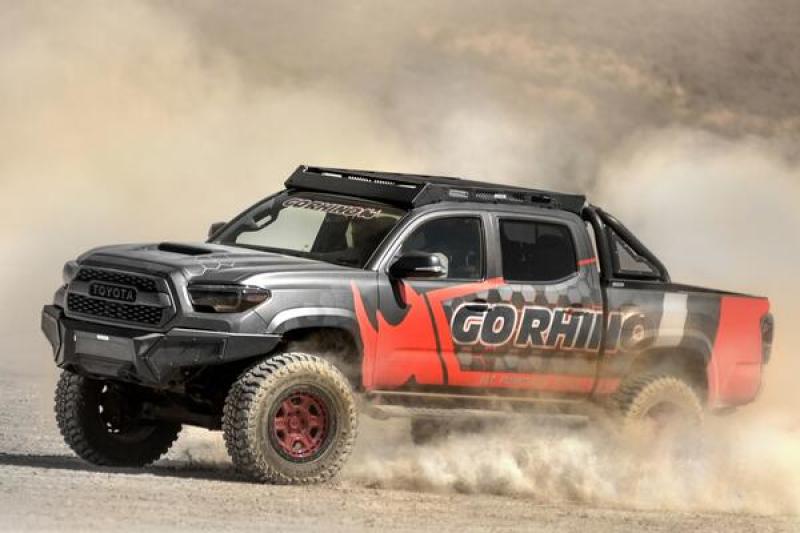 Barres de toit à profil bas Go Rhino 16-23 pour Toyota Tacoma DC Ceros - Tex. Blk