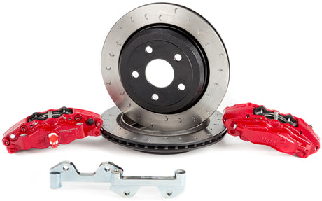 Kit de frein arrière Alcon 2007+ Jeep JK-JL 330x22mm Rotors 4 pistons étriers rouges (comprend les conduites de frein)