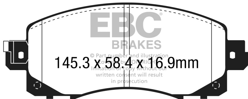 Plaquettes de frein avant EBC 18+ Subaru Crosstrek 2 Ultimax
