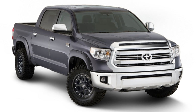 Élargisseurs de pare-chocs avant Bushwacker 16-18 Toyota Tundra Fleetside de style OE - 4 pièces - Gris magnétique