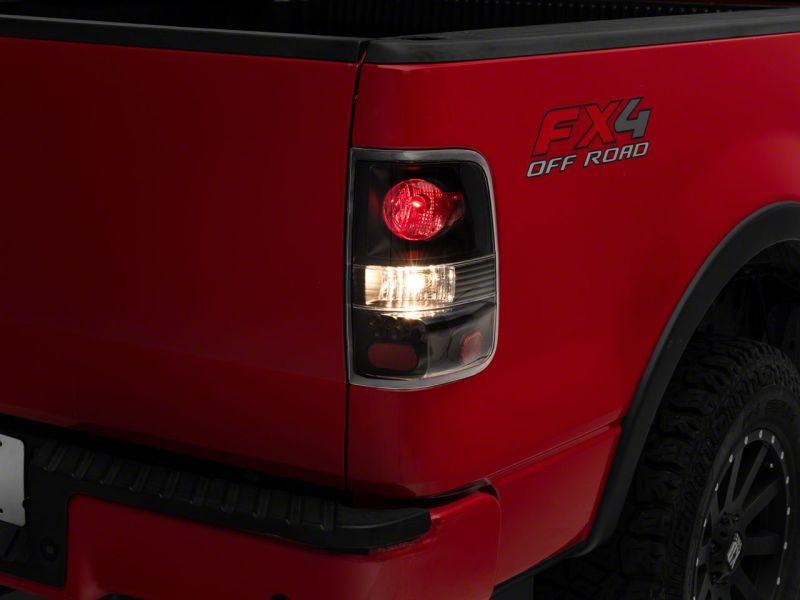 Raxiom 04-08 Ford F-150 Styleside Euro Style Tail Lights- BlkHousing - Red/Clear Lens