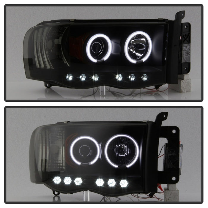 Phares de projecteur Spyder Dodge Ram 1500 02-05 03-05 CCFL Halo LED Blk Smke PRO-YD-DR02-CCFL-BSM