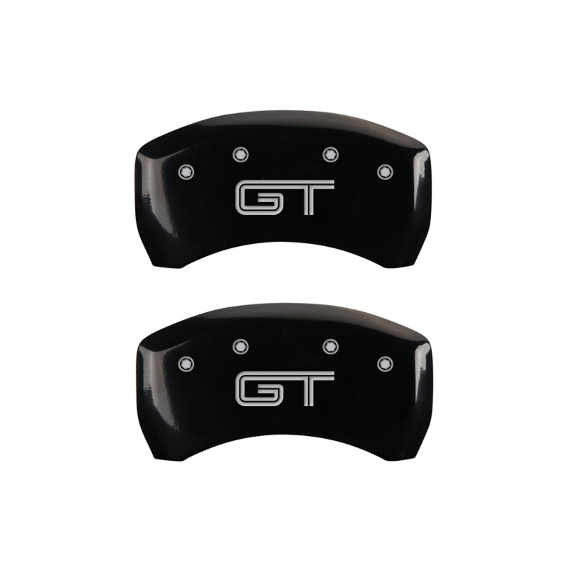 MGP Rear set 2 Caliper Covers Engraved Rear 50 Black finish silver ch