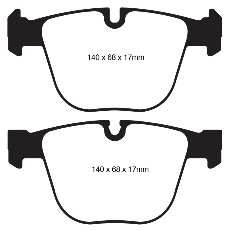 Plaquettes de frein arrière EBC 10+ Greenstuff pour BMW 535i 3.0 Twin Turbo GT (F07)