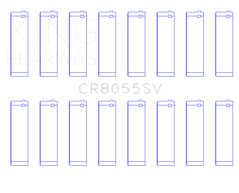 King Ford Powerstroke 6.4L V8 (O/S Housing .002in) (Size +0.50mm) Connecting Rod Bearing Set