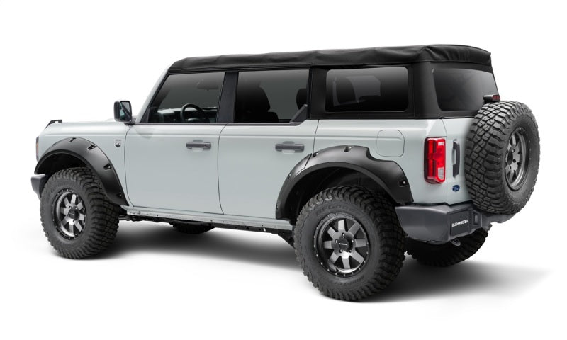 Élargisseurs de toit style poche Bushwacker 2021+ Ford Bronco 4 portes 4 pièces - Noir