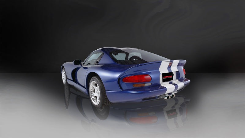 Échappement sport poli Cat-Back pour Dodge Viper GTS 8.0L V10 Corsa 96-02 avec entrée de 2,5 pouces