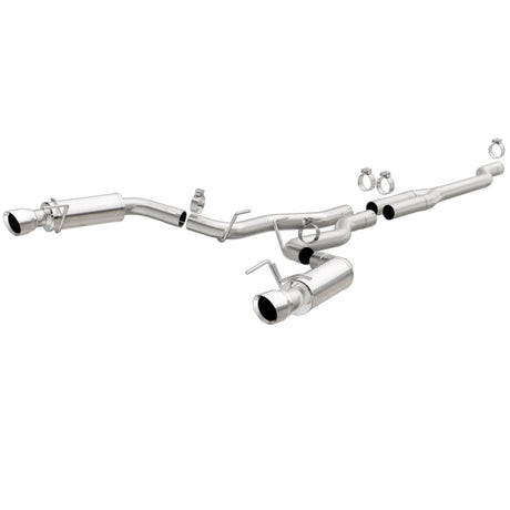 MagnaFlow Cat Back, SS, 2,5 po, compétition, double polissage fractionné, embouts de 4,5 po, Ford Mustang Ecoboost 2015