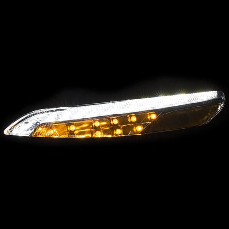 Feux de stationnement à LED ANZO 2014-2016 Jeep Cherokee Chrome avec réflecteur ambre