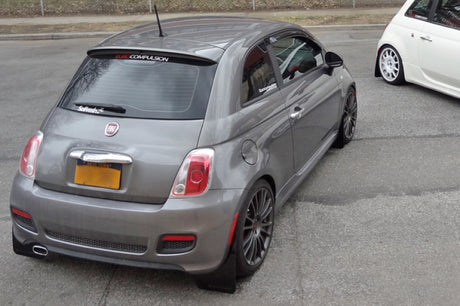 Garde-boue Rally Armor 12-18 Fiat 500 (Pop/Sport/Lounge/Abarth) noir UR avec logo gris
