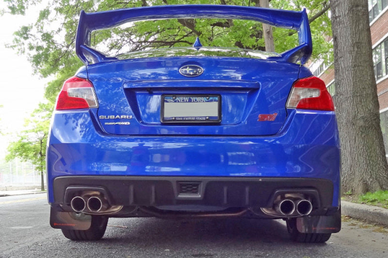 Rally Armor 15-21 Subaru WRX/STI (Sedan ONLY) Black UR Mud Flap w/ Red Logo