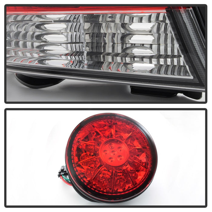 Feux arrière à LED Spyder 01-03 Lexus IS300 - Rouge transparent ALT-YD-LIS300-LED-SET-RC