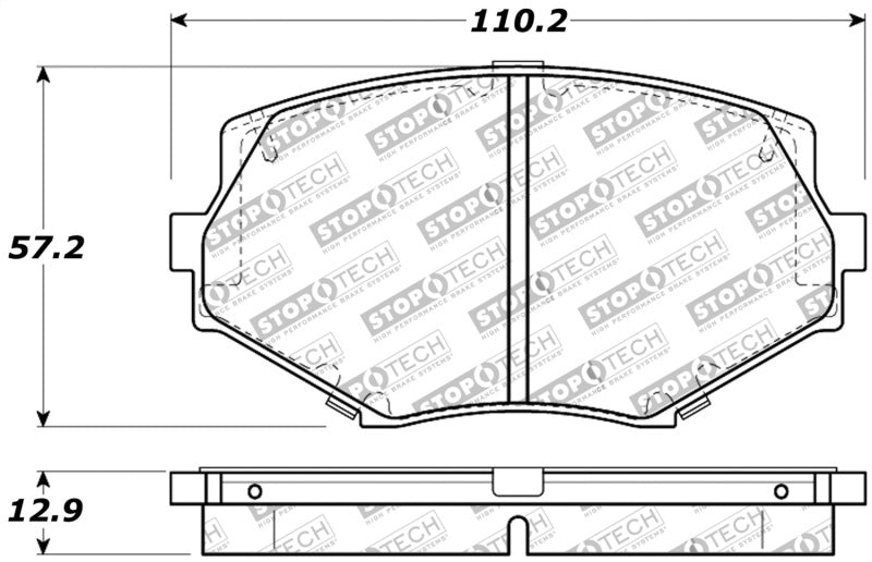 Plaquettes de frein avant StopTech Performance 94-97/99-05 Miata avec suspension normale D635