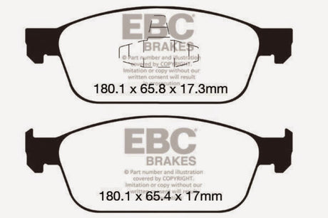 Plaquettes de frein avant EBC 12-18 Ford Focus ST Bluestuff