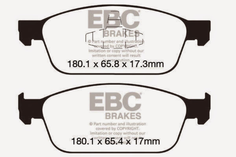 Plaquettes de frein avant EBC 12+ Ford Focus 2.0 Turbo ST Redstuff