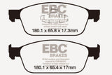 Plaquettes de frein avant EBC 12+ Ford Focus 2.0 Turbo ST Yellowstuff