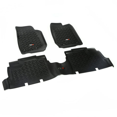 Revêtement de sol avant/arrière Rugged Ridge noir pour Jeep Wrangler JK 4 portes 2007-2018