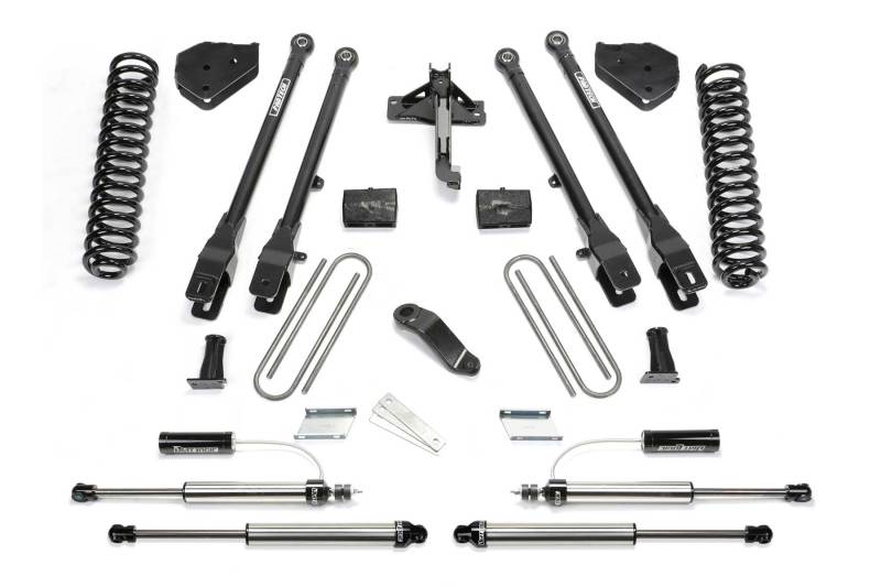 Système Fabtech 17-21 Ford F250/350 4WD Diesel 6 pouces 4Link avec bobines et amortisseurs avant et arrière 2,25 Dl Resi