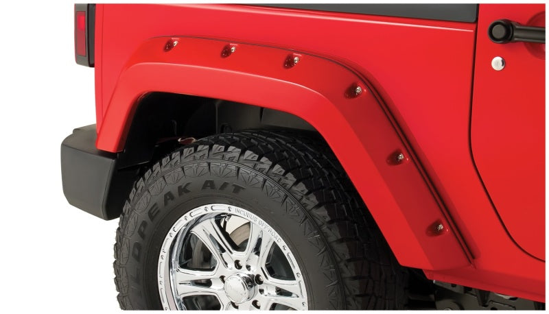 Bushwacker 07-18 Jeep Wrangler Pocket Style Flares 2 pièces pour utilitaire sport 2 portes uniquement - Noir