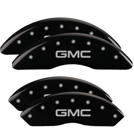 Couvre-étriers MGP 4 gravés avant et arrière Denali Black finition argent ch