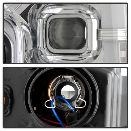 Phares de projecteur Spyder Ford F-250/F-350/F450 Super Duty 17-18 Chrome PRO-YD-FS17-SBSEQ-C