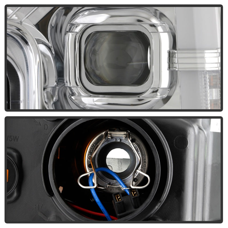 Phares de projecteur Spyder Ford F-250/F-350/F450 Super Duty 17-18 Chrome PRO-YD-FS17-SBSEQ-C