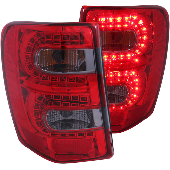 Feux arrière à LED ANZO 1999-2004 Jeep Grand Cherokee Rouge/Fumée