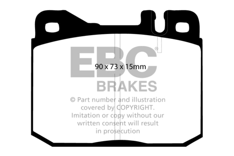 Plaquettes de frein avant EBC 76-79 Mercedes-Benz 230 Redstuff