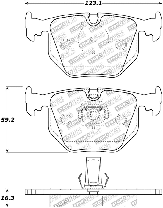 Plaquettes de frein arrière StopTech Street Touring 04-10 BMW 528i/530xi/535i xDrive