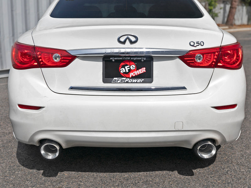Système d'échappement Cat-Back aFe Takeda 2,5 pouces 304 SS avec embouts polis 16-18 Infiniti Q50 V6-3.0L (tt)