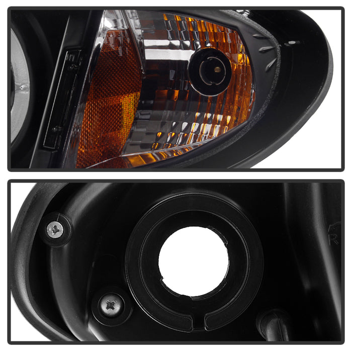 Phares de projecteur Spyder BMW E46 Série 3 02-05 4DR 1 pièce LED Halo Blk PRO-YD-BMWE4602-4D-AM-BK