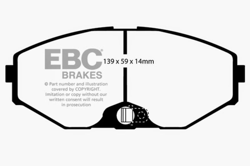 Plaquettes de frein avant EBC 93-97 Infiniti J30 3.0 Yellowstuff