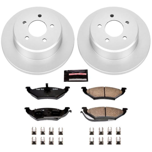 Power Stop 97-99 Chrysler Town & Country Rear Z17 Evolution Geomet Coated Brake Kit