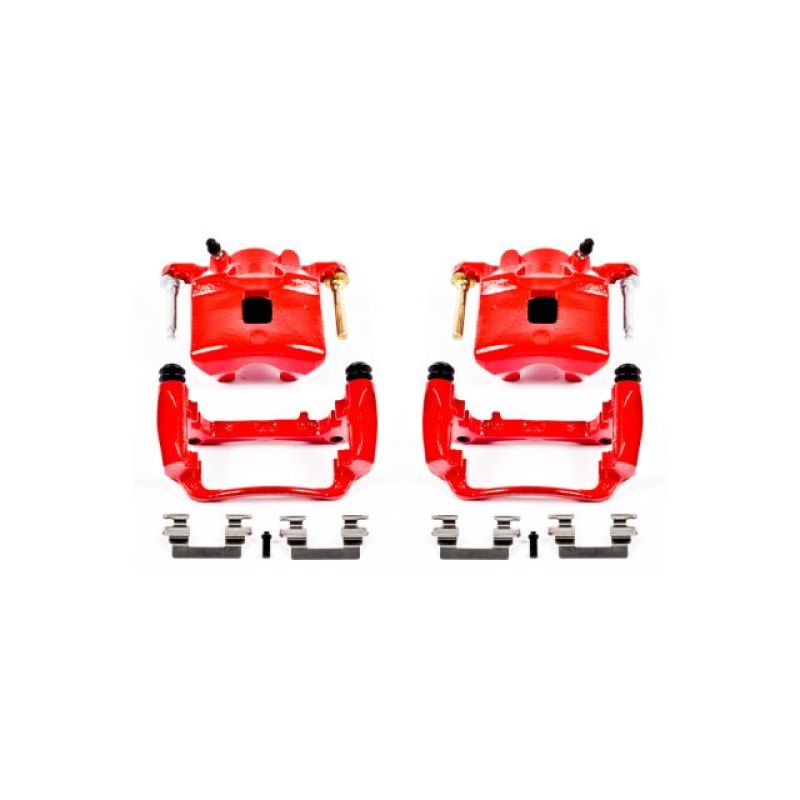 Étriers avant rouges Power Stop 2007 Chevrolet Cobalt avec supports - Paire