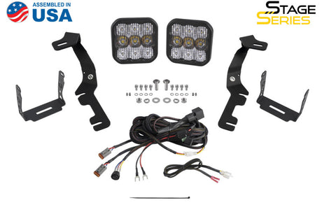 Kit d'éclairage de fossé Diode Dynamics Stage Series pour Ram SS3 2019 à aujourd'hui - Combo Pro White
