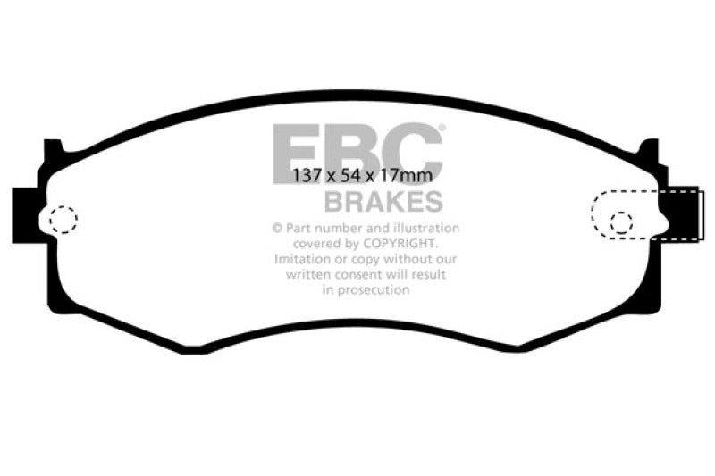 Plaquettes de frein avant EBC 91-97 Infiniti G20 2.0 Yellowstuff