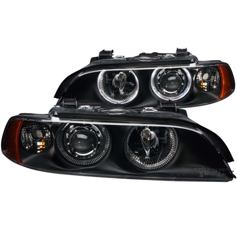 Phares de projecteur ANZO 1997-2001 BMW Série 5 avec halo noir