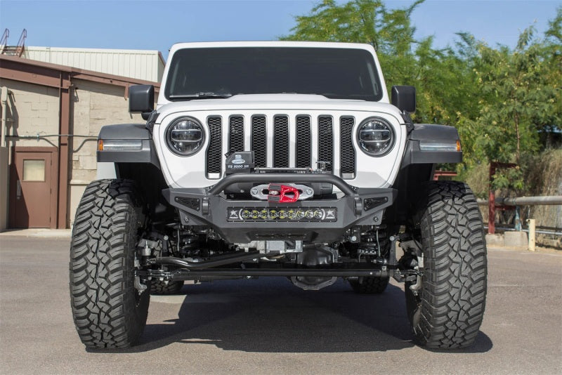 Addictive Desert Designs 2018 Jeep Wrangler JL Rock Fighter Front Bumper w/ Low Profile Top Hoop