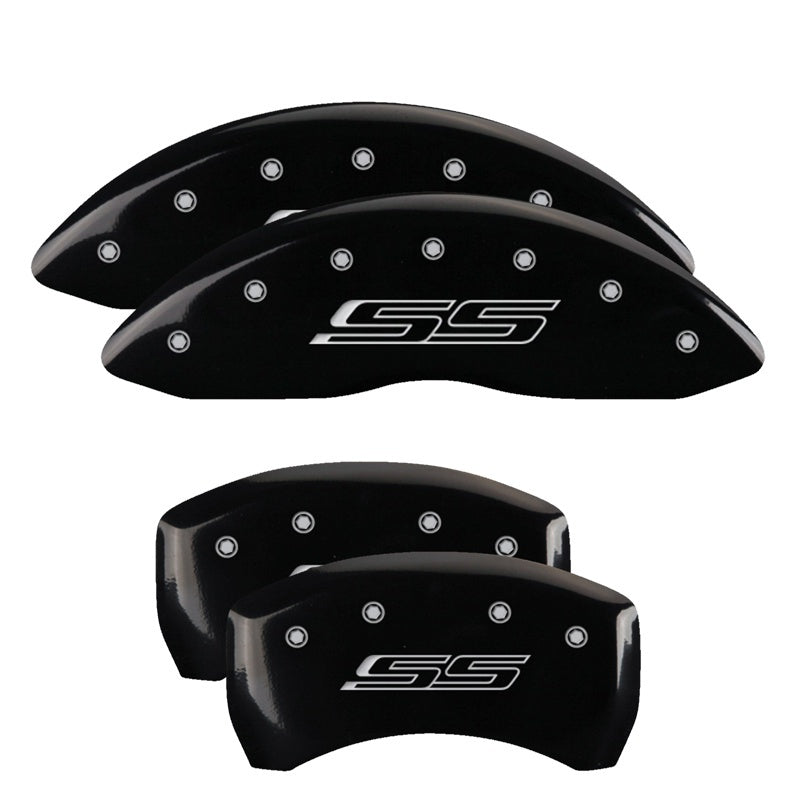 Couvre-étriers MGP 4 gravés avant et arrière Gen 5/SS finition noire argent ch