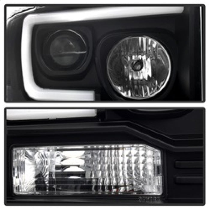 Phares de projecteur Spyder Ford F250/350/450 05-07 - Barre lumineuse DRL LED - Noir PRO-YD-FS05V2-LB-BK