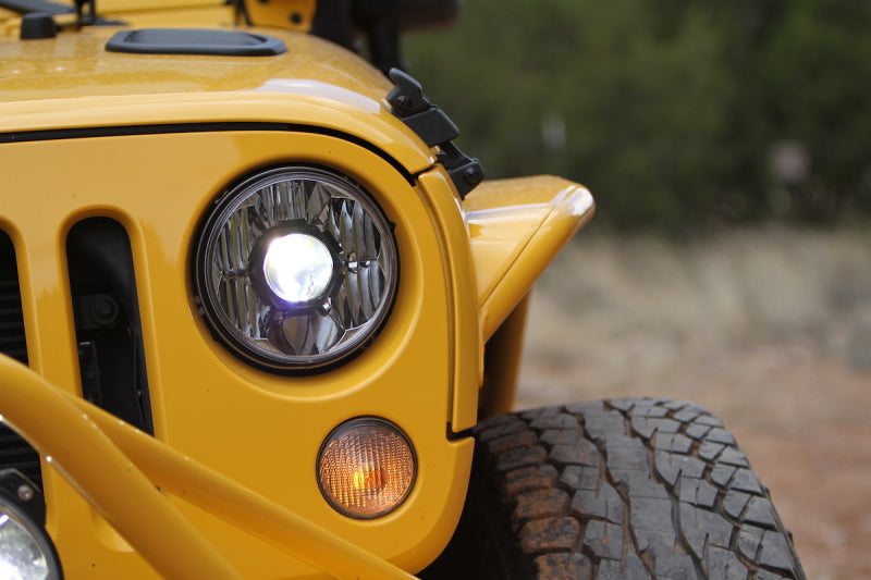Phare de rechange KC HiLiTES 07-18 Jeep JK 7 pouces Gravity LED Pro approuvé DOT (simple)