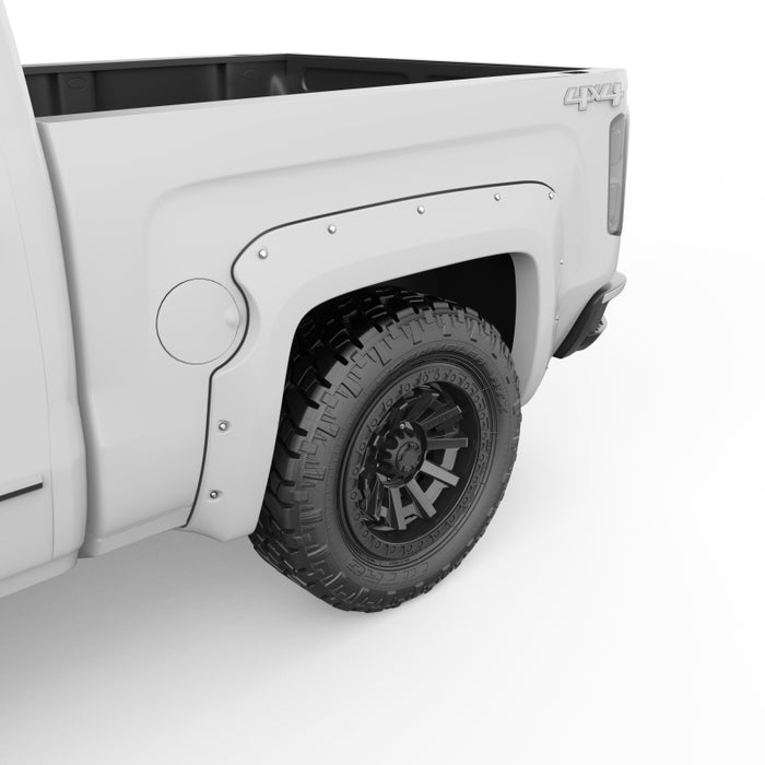 EGR 14+ Chev Silverado 5ft Bed Bolt-On Look Color Match Fender Flares - Set - Summit White