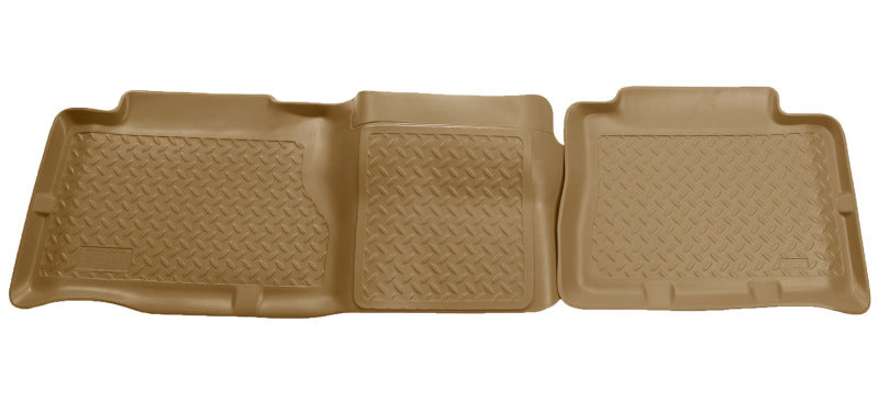 Revêtements de sol Husky Liners 02-06 Cadillac Escalade/GMC Yukon/Denali Classic Style 2e rangée Tan