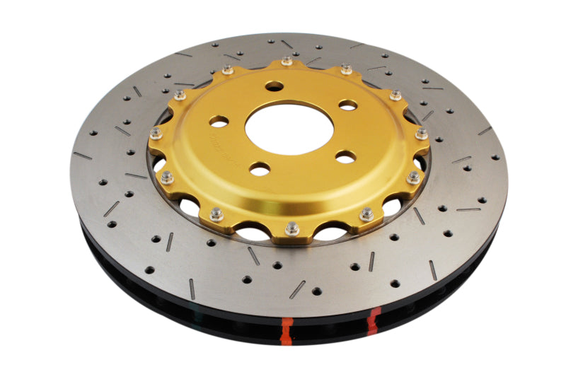 DBA 05-07+ Lotus Elise Front/Rear Drilled & Slotted 5000 Series 2 Piece Rotor Assembled w/ Gold Hat