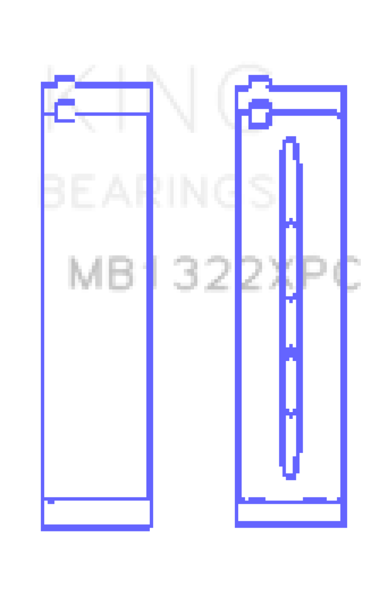 Ensemble de roulements principaux perforés revêtus King Audi R8 4.2/5.2/Lamborghini Gallardo/Huracan V10 (taille STDX)