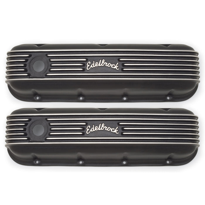 Cache-culbuteurs Edelbrock Classic Series Chevrolet 1965 et plus tard 396-502 V8 Noir