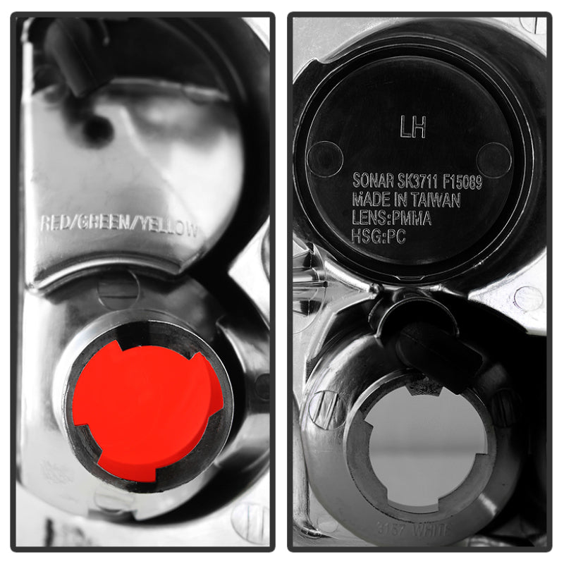 Feux arrière de style européen chromés pour Ford F150 Spyder 87-96/Ford Bronco 88-96 ALT-YD-FF15089-C